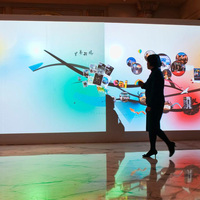 Système de projection interactive au sol à grand écran et haute précision