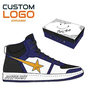 Fabricante personalizado Haga sus propios zapatos de diseñador moda clásica Unisex High Top zapatillas de deporte personalizadas zapatos