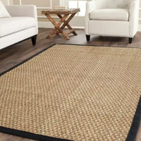 Tapis artisanal rustique en jonc de mer, bonne qualité, fibre naturelle, MTH VIETNAM, décoration intérieure Vietnam