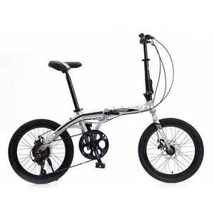알루미늄 합금 20 인치 접이식 자전거 성인 가변 속도 남성과 여성 학생 휴대용 초경량 푸시 자전거