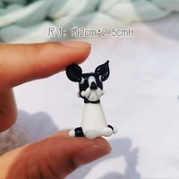 Perles en verre artisanales en forme d'animaux avec trous, mini accessoires animaux
