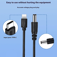 Kabel Adaptor USB-C DC Pengisian Cepat Tipe-C PD Kabel Daya dengan Tegangan Output yang Dapat Disesuaikan 5V 9V 12V 15V 20V