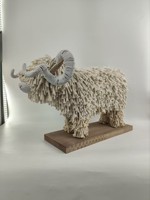 Sculpture de vache artisanale en bois flotté, statue d'animal en bois, ornement décoratif pour la maison, pour table, salon, cadeau