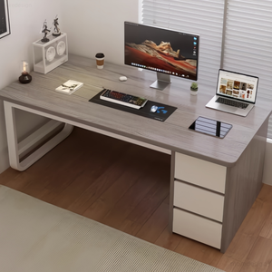 Escritorio de Oficina Moderno y Sencillo con Cajones, Fácil de Montar, de Madera Resistente, para Estación de Trabajo, Escuela, Hogar, Reuniones, Estudio, Computadora - Product Image 1