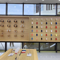 Escaparate de exhibición de teléfono celular personalizado al por menor Escaparate de exhibición de vidrio móvil Tiendas de teléfonos celulares con diseño de interiores de tienda para la venta