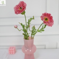 Fleur de Coquelicot Artificielle Grande à 2 Têtes Toucher Réel en PU Couleur Vive pour Décoration de Mariage, Maison, Centre de Table – Vente en Gros