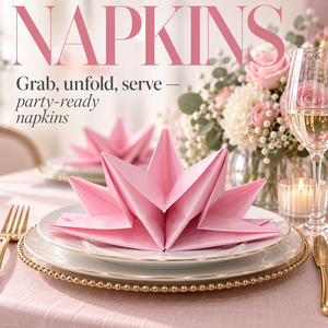 Serviettes en papier jetables <span class=keywords><strong>pour</strong></span> la restauration, extra larges, en papier brut <span class=keywords><strong>de</strong></span> qualité supérieure, résistantes à l'humidité, forme élégante, approvisionnement en gros - Product Image 1
