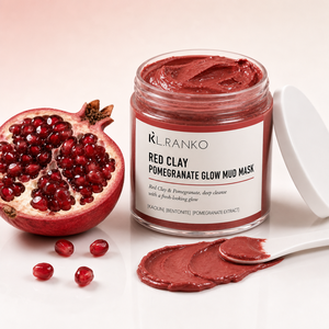 <span class=keywords><strong>Maschera</strong></span> Viso Purificante all'Argilla Rossa e Melograno con Caolino, Etichetta Privata OEM, per Pelli Sensibili, Cura del Viso, Maschere di Fango per la Skincare - Product Image 1