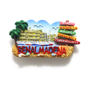 Imán <span class=keywords><strong>de</strong></span> Resina 3D Personalizado para Refrigerador con Diseño <span class=keywords><strong>de</strong></span> Ciudad Costera <span class=keywords><strong>de</strong></span> España, Recuerdo <span class=keywords><strong>de</strong></span> Playa, Regalo Turístico al por Mayor - Product Image 3