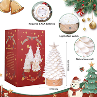 Coquillages artisanaux, arbre de coquillages avec lumière LED, pour décoration de Noël, de plage, de mariage, cadeau d'anniversaire, décoration intérieure