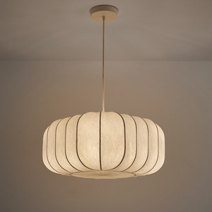 Lustre moderne minimaliste en soie, forme ovale, E27, à six têtes, pour salon, chambre à coucher, bureau - Product Image 4