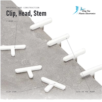 Entretoises de carrelage en plastique blanc de type T pour un pose sans joint de carreaux en céramique, porcelaine et dalles de pierre sur site