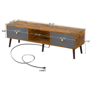 <span class=keywords><strong>Meuble</strong></span> TV industriel moderne en bois de 65 pouces avec console de rangement, écologique, multifonctionnel, facile à assembler, pour salon - Product Image 6