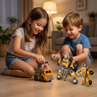 Kit de Montage et de Démontage de Véhicules Engins de Chantier Transformables DIY pour Enfants, Jouet Éducatif pour la Maternelle et les Jeux d'Intérieur, Coffret Cadeau