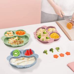 Assiette pour enfants en silicone de qualité alimentaire compartimentée en forme de hibou : Assiette pour tout-petits mignonne et antidérapante pour l'alimentation quotidienne du bébé et les repas à la maison - Product Image 6