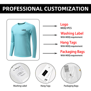 <span class=keywords><strong>T</strong></span>-Shirt Sportiva da Uomo a Maniche Lunghe con Logo Personalizzato, UPF50+, Asciugatura Rapida, Alta Qualità, Basso MOQ, Vendita all'Ingrosso - Product Image 2