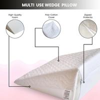 Coussin de lit en mousse à mémoire de forme grande taille pour le reflux acide et le soulagement des douleurs dorsales, taille réglable, housse lavable en machine, matelassé de luxe