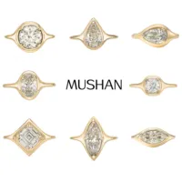 MUSHAN Patentierter Schmuckring aus 925er Sterlingsilber für Damen, D-Farbe, VVS1, Moissanit-Diamantring, GRA-zertifizierter Schmuck