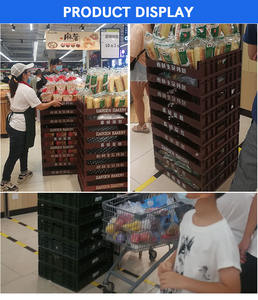 Hoge Kwaliteit Food Grade Stapelbare Geventileerde Mesh Plastic Kratten Mand Opslag Brood Bakkerij Trays - Product Image 6