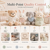 Boneka Hewan Isi Dakron Khusus untuk Hadiah Selamat Datang di Pusat Kelahiran |   Pilihan Kain Berkelanjutan, Label Pribadi, MOQ Rendah, Waktu Pengerjaan Cepat