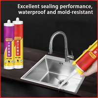 Scellant silicone neutre ignifuge gris 300 ml haute température pour la construction, le travail du bois, l'emballage et les murs extérieurs