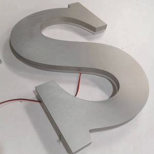 Letrero de metal retroiluminado personalizado, letreros de corte láser de letras de acero inoxidable <span class=keywords><strong>para</strong></span> exteriores, compra DIY, señalización de puerta, letrero de metal retroiluminado, letras - Product Image 2