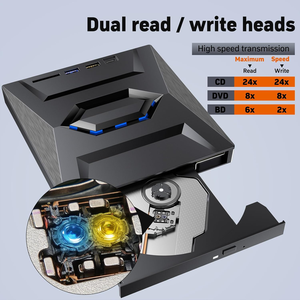 <span class=keywords><strong>Lecteur</strong></span>-<span class=keywords><strong>graveur</strong></span> <span class=keywords><strong>Blu</strong></span>-<span class=keywords><strong>ray</strong></span> portable avec USB 3.0 Type-C et carte SD, <span class=keywords><strong>lecteur</strong></span> de DVD et CD-ROM +/-RW, lecteurs <span class=keywords><strong>Blu</strong></span>-<span class=keywords><strong>ray</strong></span> externes pour <span class=keywords><strong>PC</strong></span> portable et ordinateur de bureau - Product Image 2