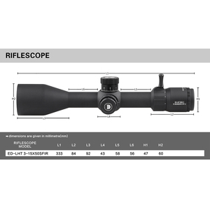 Discovery EDII 3-15X50 vue tactique illuminée Super haute définition premier plan focal verre importé garantie à vie - Product Image 2
