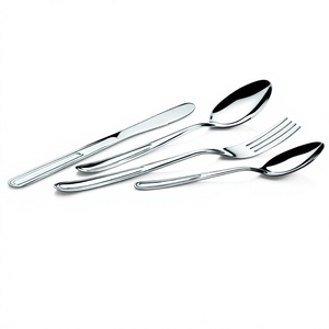 Party Silverware Cutlery Cutlery Stainless Steel Cutlery SAO Silver Color Dinner Kitchen Knife Spoon Fork <b>Utensils</b> <b>Sets</b> - Product Image 1