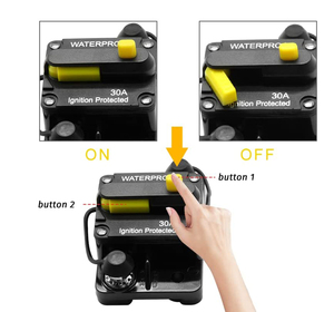 30-300a Stroomonderbreker Dual Batterij 12V 24V <span class=keywords><strong>Dc</strong></span> Zekering Handmatige Reset Auto Stroomonderbreker Auto Audio In-Line Automatisch Herstel - Product Image 6