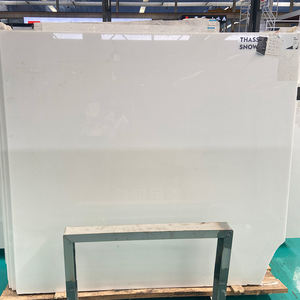 Thassos Greece Snow <b>White</b> Marble Slabs Modern Wholesale Villa Wall Panel Hotel Bathroom <b>Vanity</b> Office <b>Desk</b> Kitchen Counter - Product Image 1