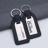 Ensemble de porte-clés en cuir avec logo personnalisé, plaques métalliques vierges gravées et imprimées pour la promotion de la marque d'entreprise, cadeaux promotionnels, articles publicitaires