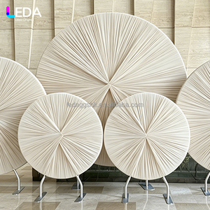 LEDA - Suministros de Decoración para Fiestas de Boda, Estilo Simple, Juego de Fondo Redondo de Aleación de Aluminio Metálico Beige - Product Image 4
