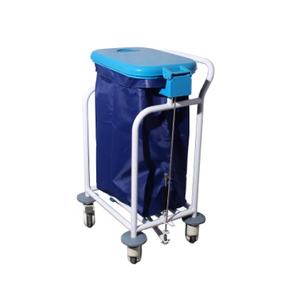 EU-0341 스테인레스 스틸 병원 의료 폐기물 린넨 트롤리 모바일 간호 세탁 카트 3 층 - Product Image 3