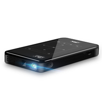 Projecteur intelligent mini DLP P09-II le plus vendu, Android 9.0, Full HD 4K, WiFi double bande, haut-parleurs intégrés, 3D, rechargeable