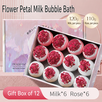 Coffret Cadeau Luxe de Boules de Bain Véganes Artisanales avec Fleurs Séchées de Lavande 110g – Bombes de Bain Effervescentes pour des Bains Relaxants