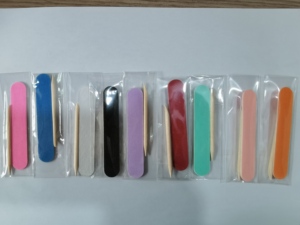 Professione di alta qualità prezzo più basso all'ingrosso colorato Mini lima per unghie bastone di legno Set bastoncini arancioni per Manicure - Product Image 4