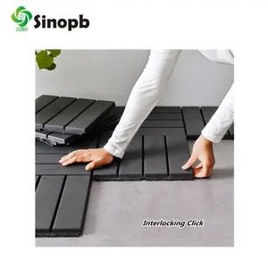 PB-319 DIY Plastic Deck Tile Balcony Terrace Garden Patio Flooring Interlocking Deck Tile