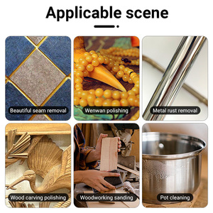 Bloc de ponçage <span class=keywords><strong>éponge</strong></span> multi-usage pour bois/métal/peinture-polissage du papier de verre, élimination de la rouille, mastic mural, bricolage et meubles - Product Image 4