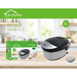 Cuiseur à riz électrique commercial CTRONIC 5L en acier inoxydable avec accessoire spatule pour usage domestique - Product Image 1