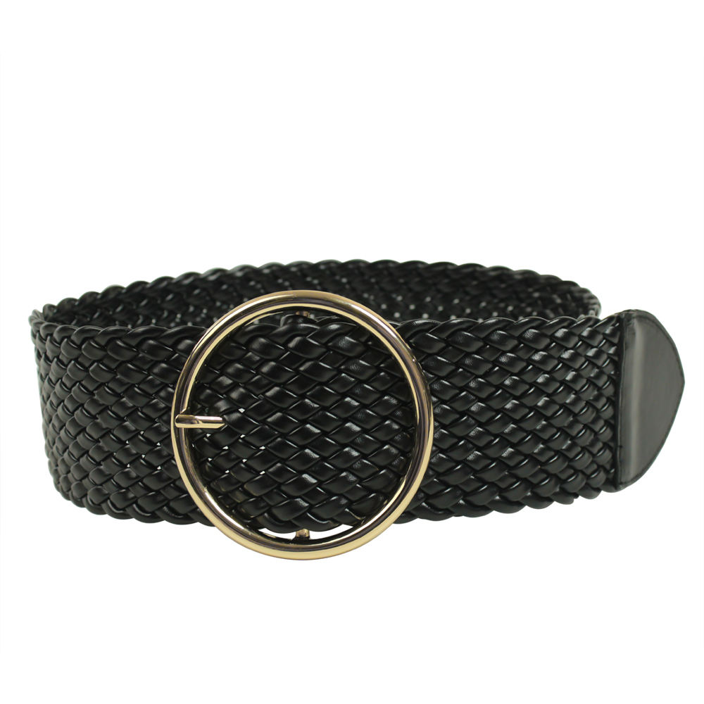 Custom Woven PU Leather Belts Plus Size Dress Belts