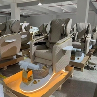 Nouveau fauteuil de massage électrique de luxe pour le dos et les pieds, fauteuil de manucure et de massage des pieds, fauteuil multifonctionnel pour salon de beauté avec bain de pieds
