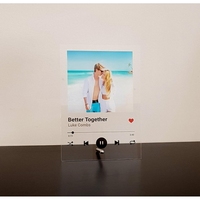 Plaque Musique Personnalisée Spotify Song Photo Couple Anniversaire Mariage Ami Cadeau