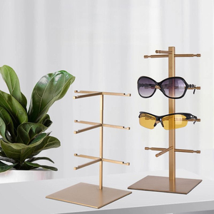 Présentoir en acier inoxydable pour lunettes et lunettes de soleil, avec support de rangement, pour magasins d'optique - Product Image 2
