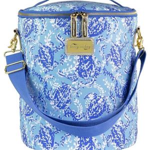 Bolsa de almuerzo aislada con cilindro de PU redondo portátil de alta calidad, correa de hombro impermeable, capacidad de 15L, estilo de moda de lujo duradero - Product Image 5