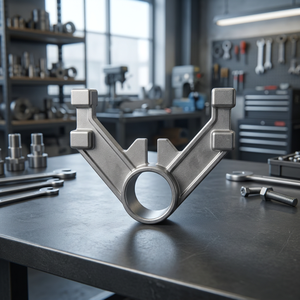 Componente de aluminio fundido a presión con superficie arenada - Product Image 3