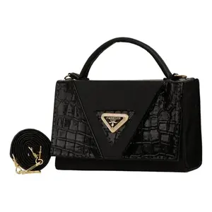 Sac à bandoulière vintage noir Fana Bonita Lourdes, motif crocodile, imperméable, sac à bandoulière pour femme, hiver - Product Image 4