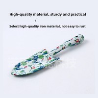 Ensemble d'outils de jardinage trois pièces à motif floral pour l'extérieur, avec pelle imprimée et outils pour plantes, fabriqué en Chine