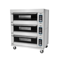 Horno de Panadería Profesional Eléctrico de 9 Bandejas con Vapor para Hornear Pan de Levadura y Baguettes