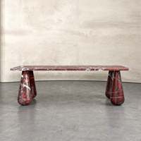 Table à manger en marbre Kumusi, mobilier moderne en marbre, table à manger